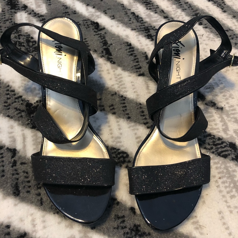 Sparkly black heels